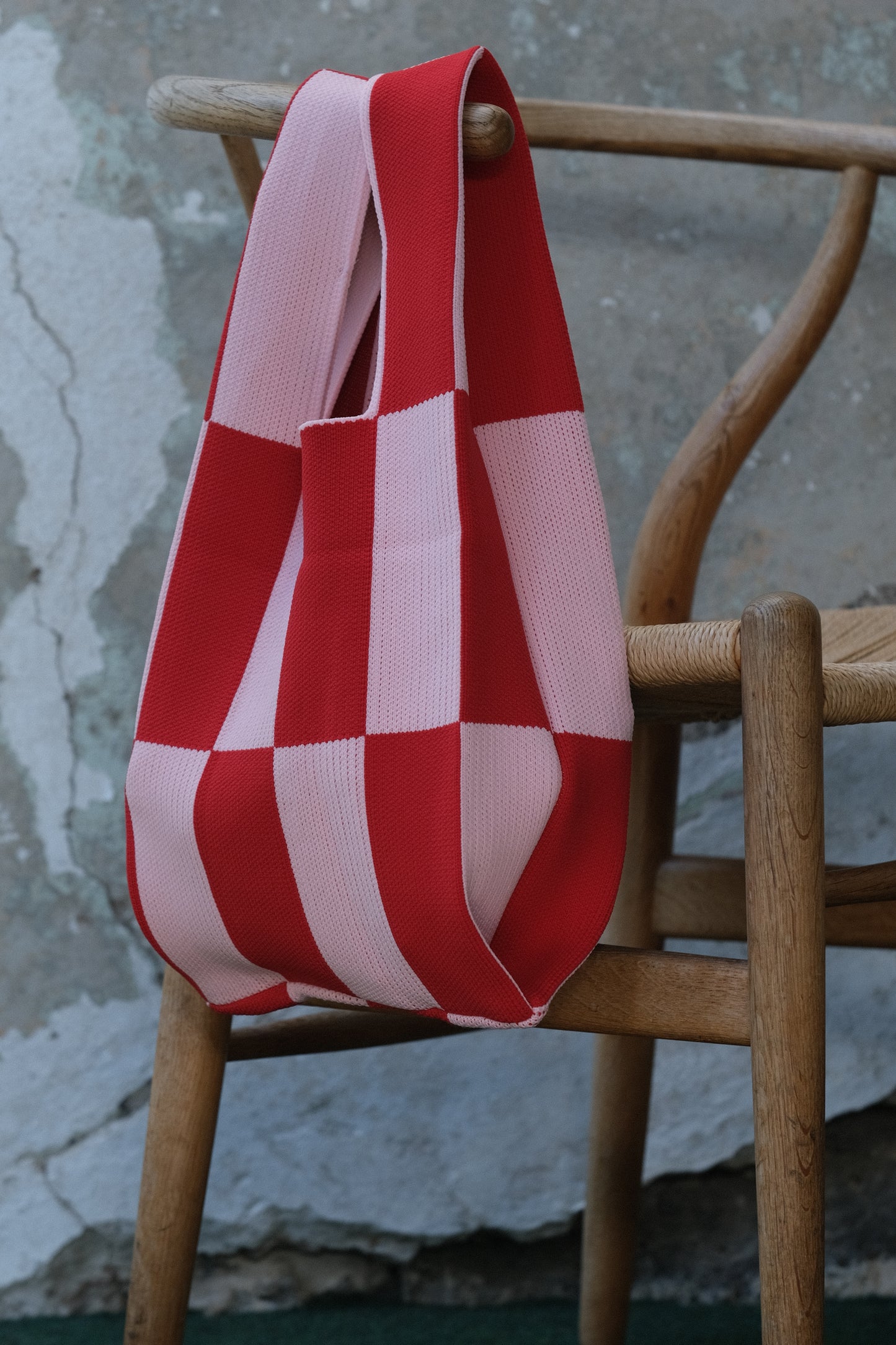 Liburan XS Checkered Tote Bag 2.0 – Pink/Red