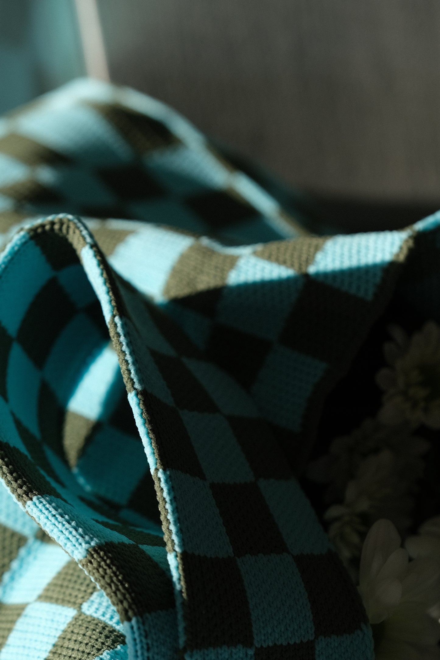 Liburan XS Checkered Tote Bag – Blue/Green