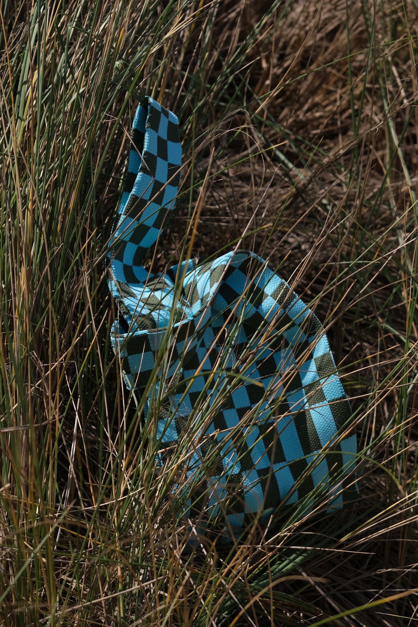 Liburan XS Checkered Tote Bag – Blue/Green